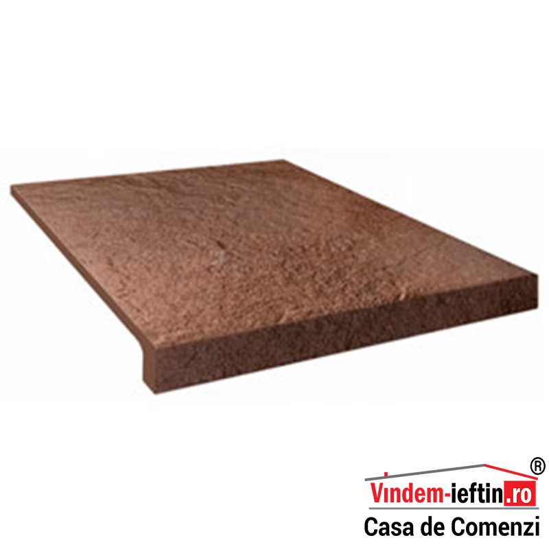 TREAPTA RECTIFICATA KLINKER SOLAR BROWN LOFT 30X33CM