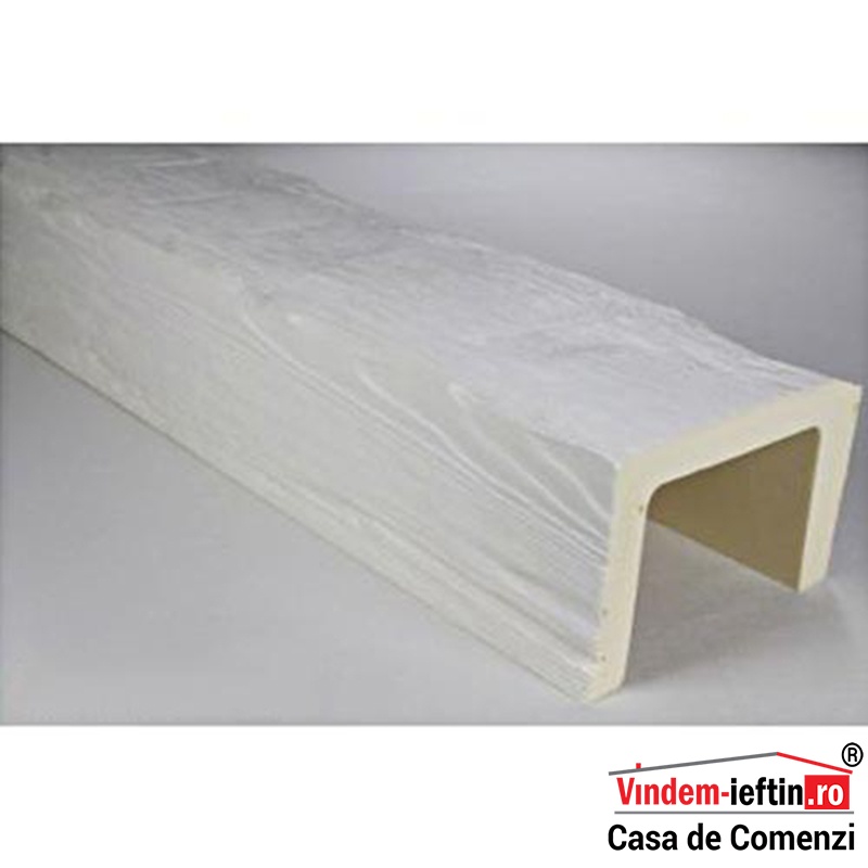 GRINDA DECORATIVA POLIURETAN ALB MODERN 19X13CM 2M