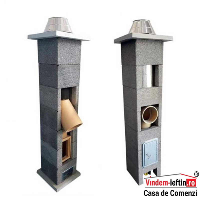 SISTEM COS DE FUM ECOHORN 8M 200MM 45°