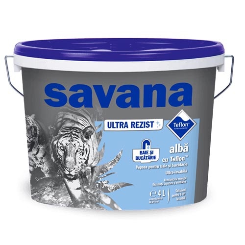 VOPSEA SUPERLAVABILA SUPERALBA PENTRU BAIE SI BUCATARIE SAVANA CU TEFLON 4L
