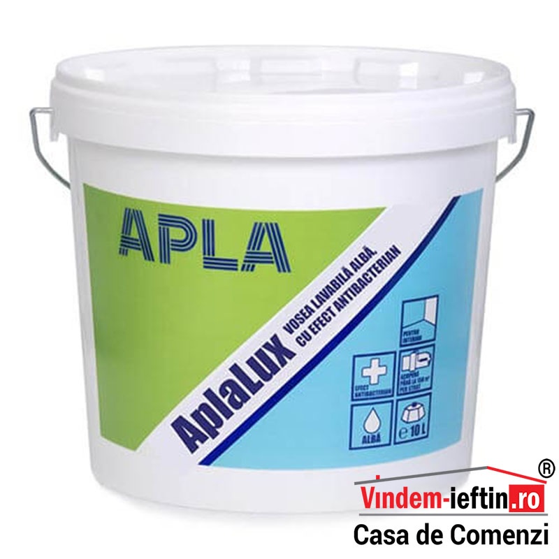 VOPSEA SUPERLAVABILA ANTIBACTERIANA ALBA DE INTERIOR APLALUX 10 L