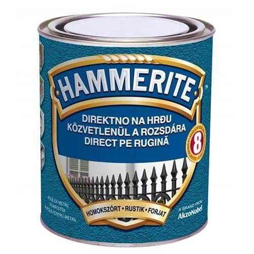 EMAIL CU ASPECT DE FIER FORJAT PENTRU SUPRAFEţE METALICE NEGRU HAMMERITE 2.5L