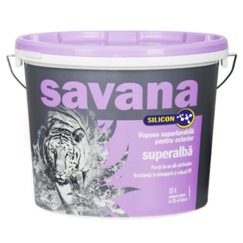 VOPSEA SUPERLAVABILA SUPERALBA PENTRU EXTERIOR SILICON SAVANA 15 L