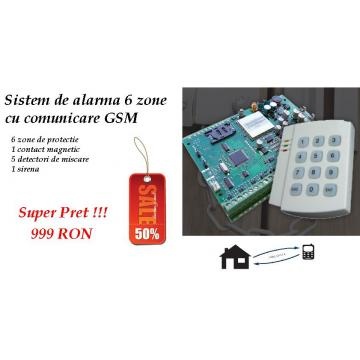 SISTEME DE ALARMA GSM CU 12 ZONE PRIN DUBLARE DE ZONA