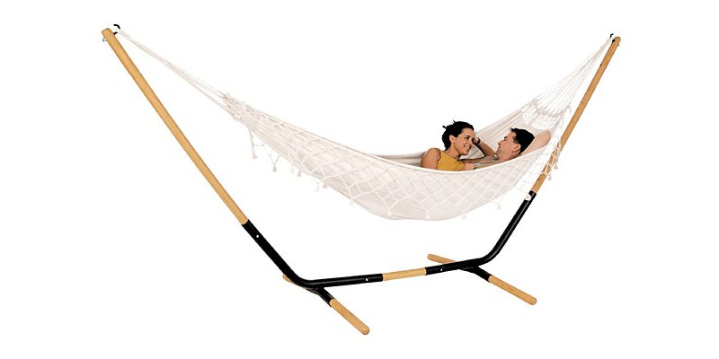 HAMAC DUBLU ROMANTICA BEJ-DESCHIS