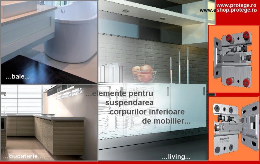 SET 807-ELEMENTE STANGA SI DREAPTA,FARA CAPACE, PENTRU SUSPENDAREA CORPURILOR INFERIOARE DE MOBILIER