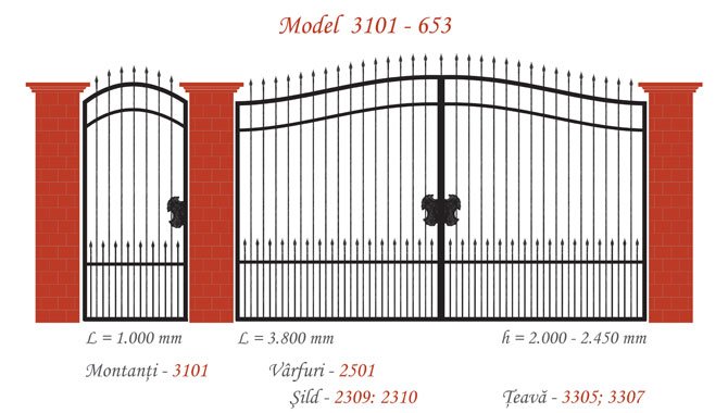 POARTA FIER FORJAT 3101-653