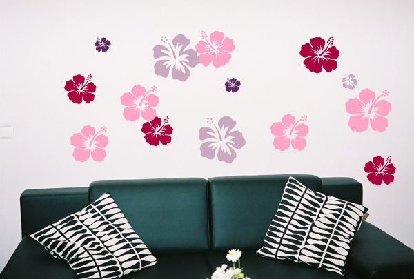 STICKER DECORATIV HIBISCUS