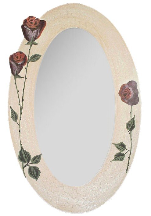 OGLINDA DECORATIVA ROSE CRAQUELLE