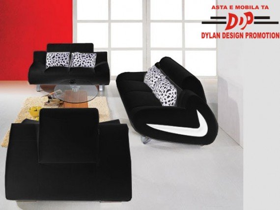 SET CANAPEA PIELE MODEL VENUS V03N