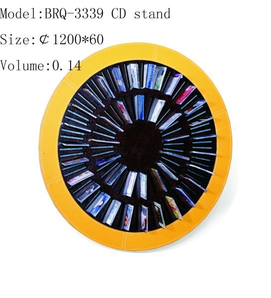 SUPORT PERETE PT CD SI DVD - ROTUND CU PIELE - BRQ-3339