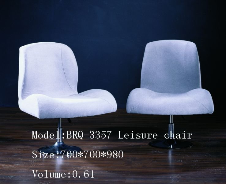 SCAUN TAPITAT RELAXARE SATIN, BAZA INOX - BRQ-3357