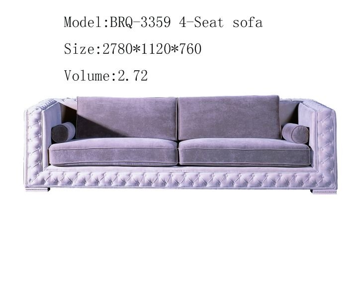 CANAPEA 4 LOCURI - PIELE SI SATIN - BRQ-3359