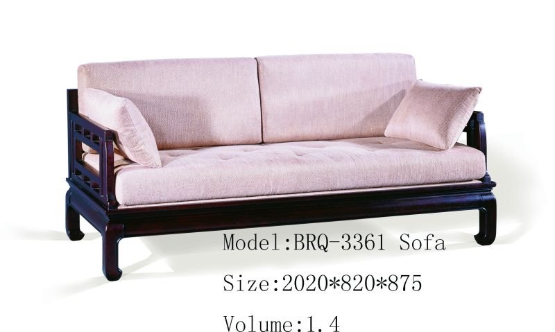 CANAPEA LEMN 3 LOCURI  CU TEXTIL DE INALTA CALITATE - BRQ-3361