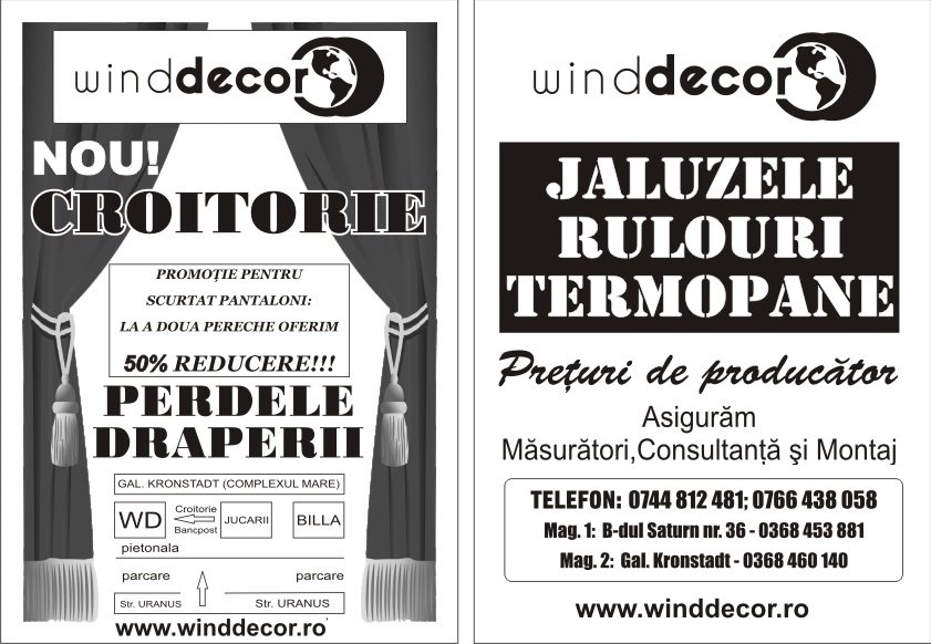 JALUZELE, ROLETE DE INTERIOR, PERDELE SI DRAPERII