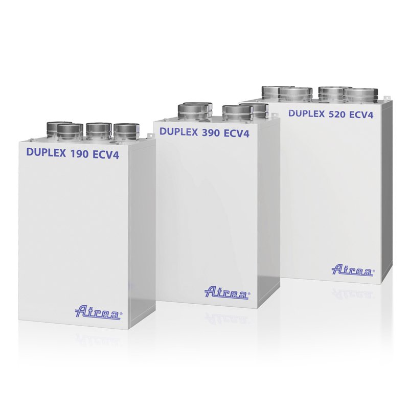 SISTEME REZIDENTIALE DE VENTILATIE CU RECUPERAREA CALDURII  EC4 180 M3/H, EC4 370 M3/H, EC4 510 M3/