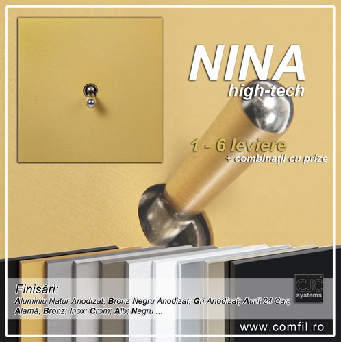 INTRERUPATOR NINA CARRE, LEVIER RETRO SAU PUSH-BUTTON