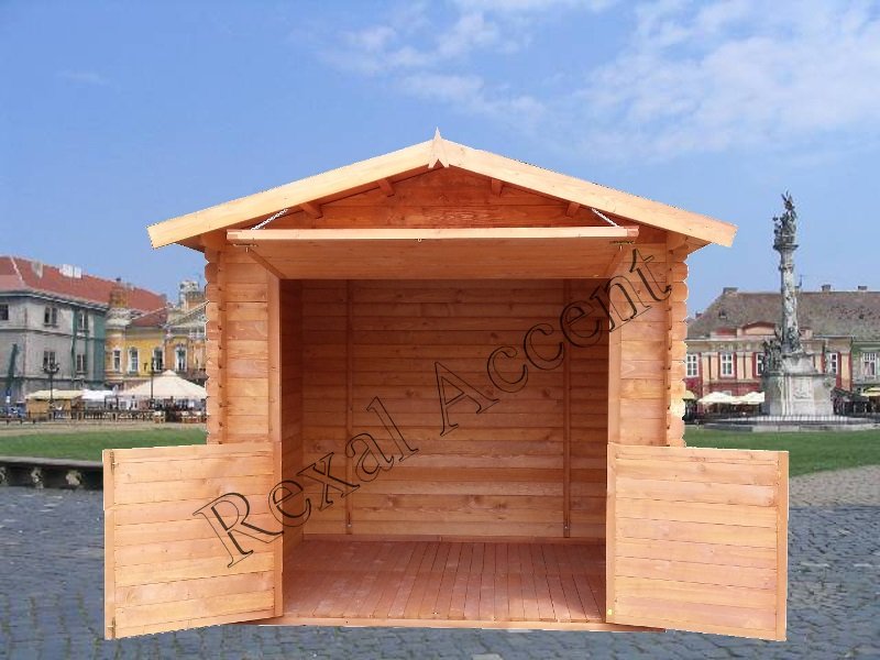 CHIOSCURI DIN LEMN PENTRU TARGURI, CASUTE DE LEMN PENTRU COMERT STRADAL, PIETE, TARGURI