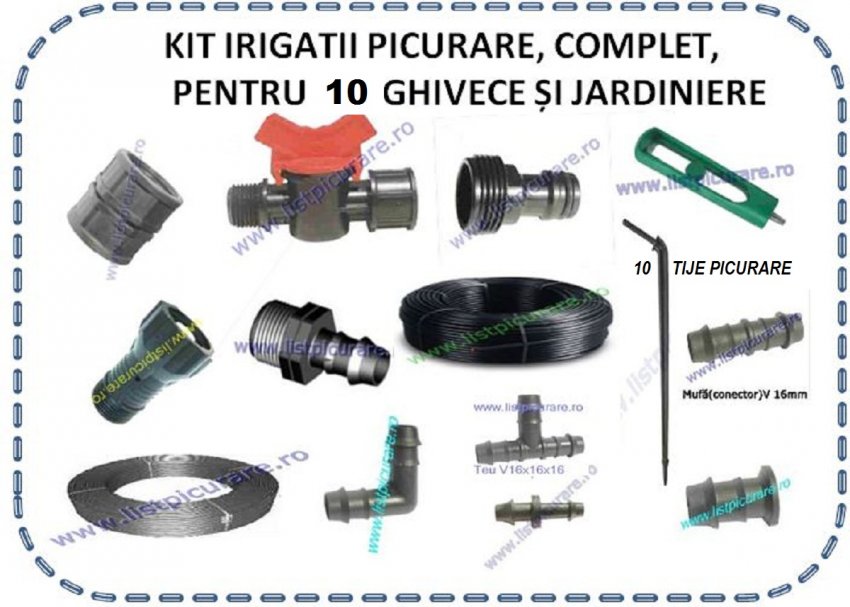 KIT PICURARE 10 GHIVECE SAU JARDINIERE
