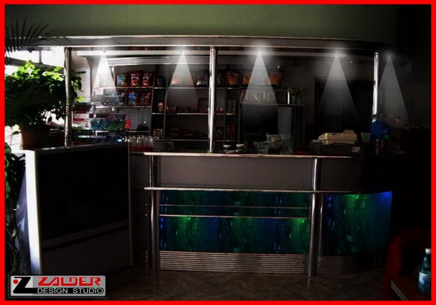 BAR CU FRONT PANOU BULE AER LUMINATE