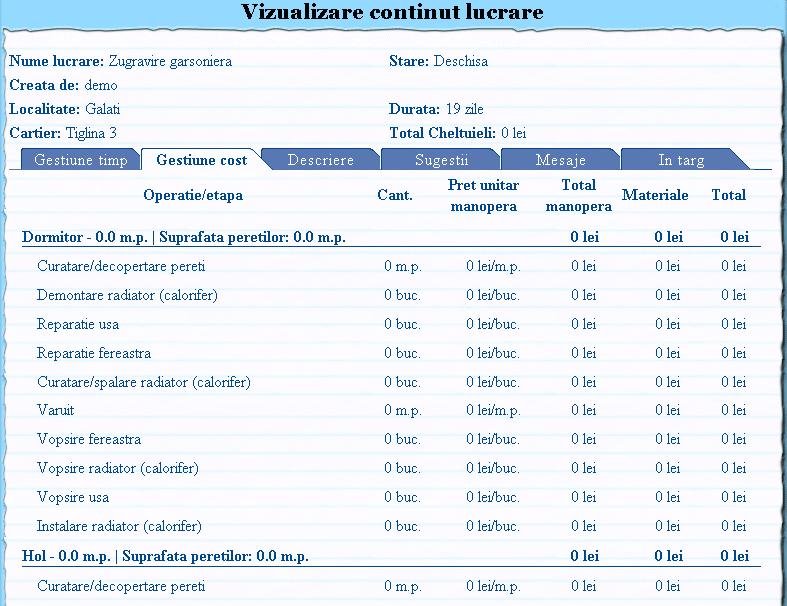 EVALUARE COSTURI RENOVARE