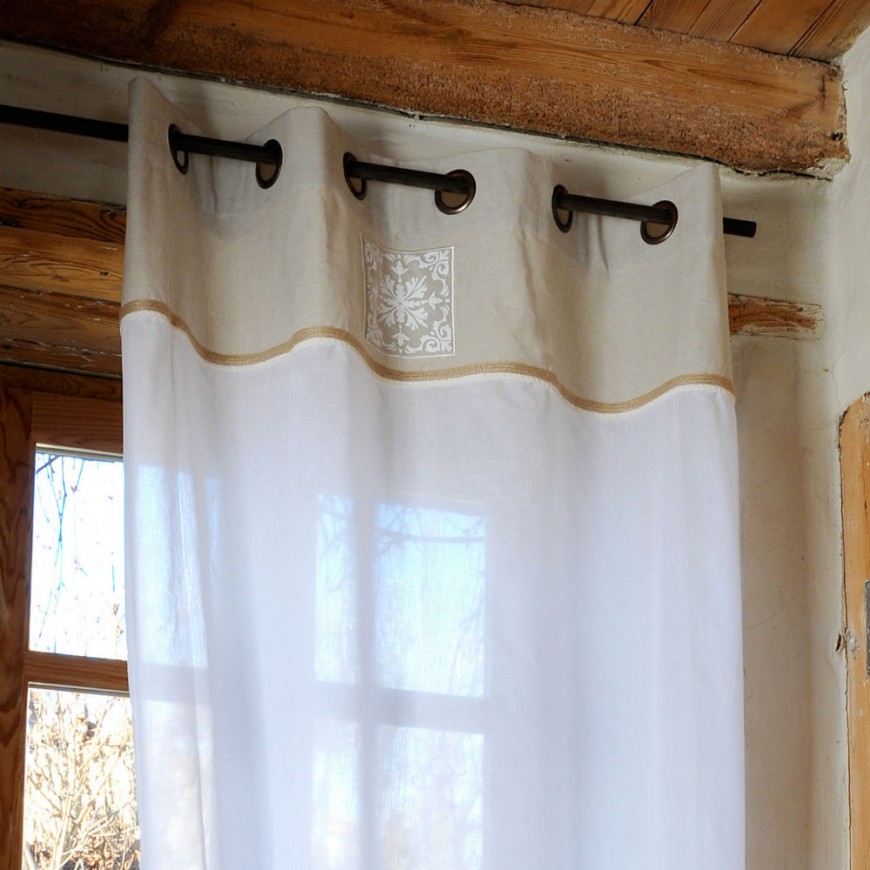 PERDEA ALBA RUSTICA - CHAMBORD