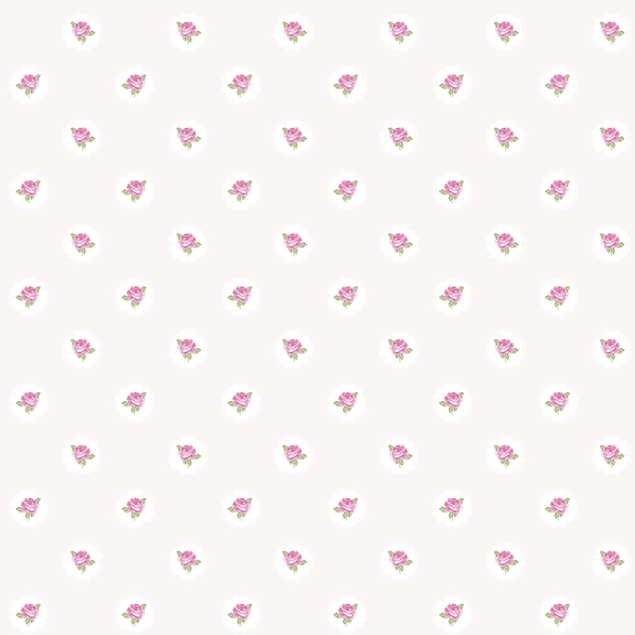 TAPET SHABBY CHIC ALICE TRANDAFIRI ROZ - IVOIRE