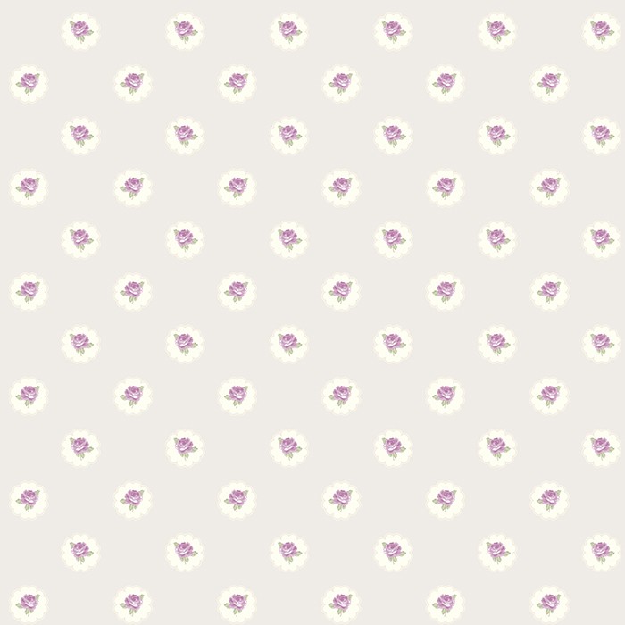 TAPET SHABBY CHIC ALICE TRANDAFIRI MOV - DOVE