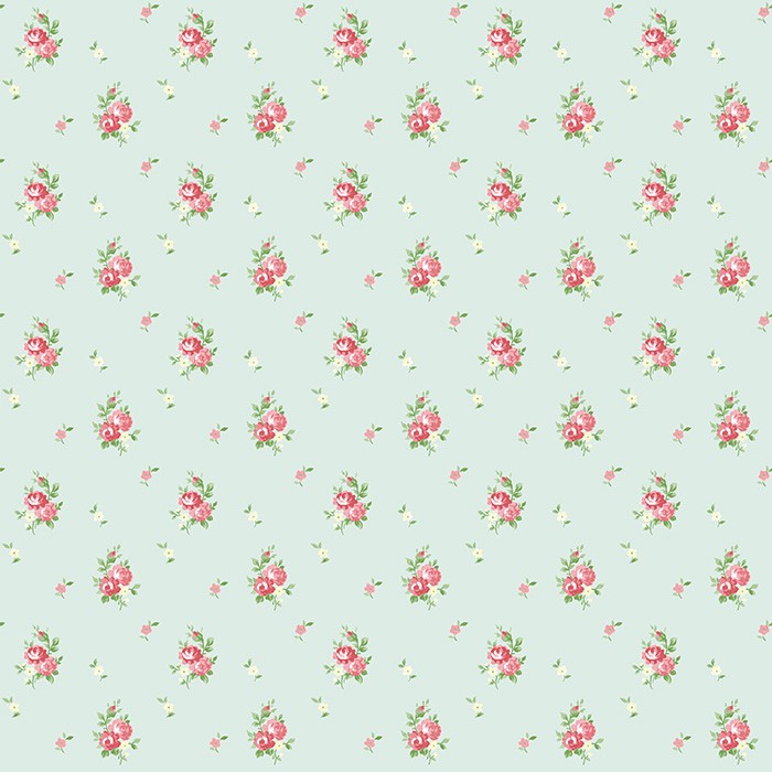 TAPET SHABBY CHIC MATILDA BUCHETELE - BLEU OU DE RATA