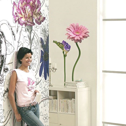 STICKER PERETE FLORI DELICATE
