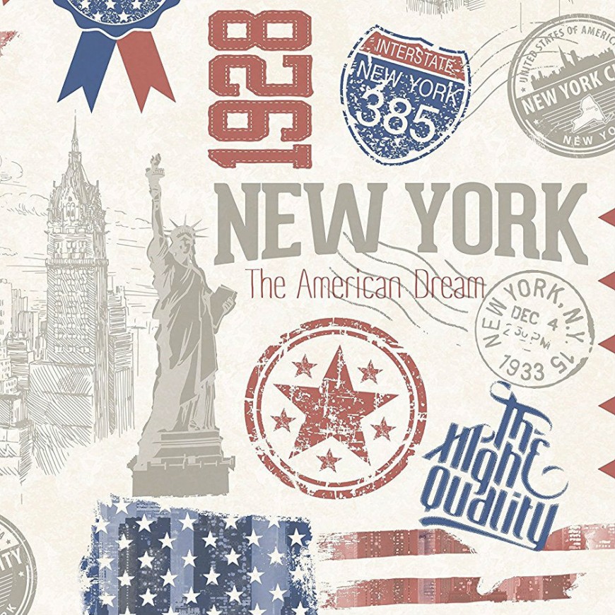 AUTOCOLANT NEW YORK 45 CM