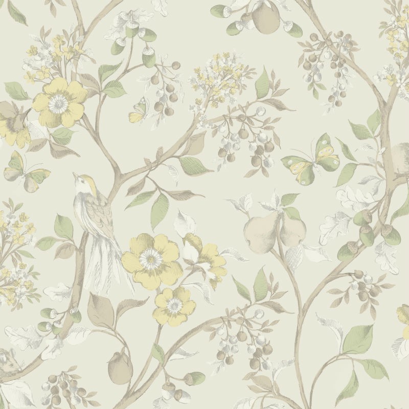 TAPET FLORAL DAMSEN BEJ - HOLDEN