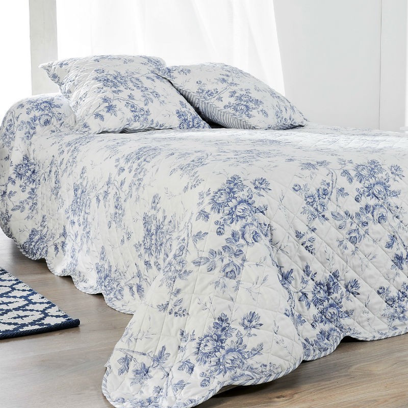 CUVERTURA PAT CU FLORI ALBASTRE CLASICA CABOURG