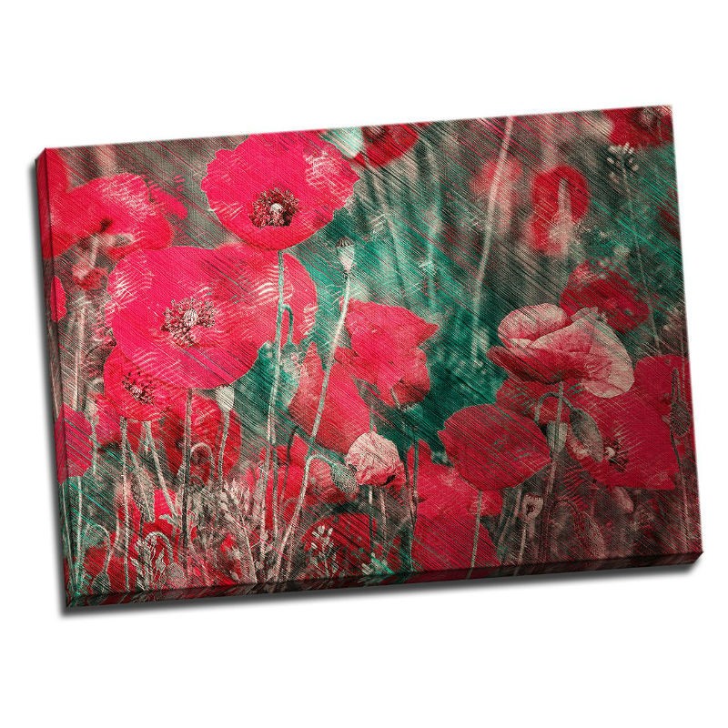 TABLOU MACI 50 X 70 CM - SIMFONIE IN ROSU
