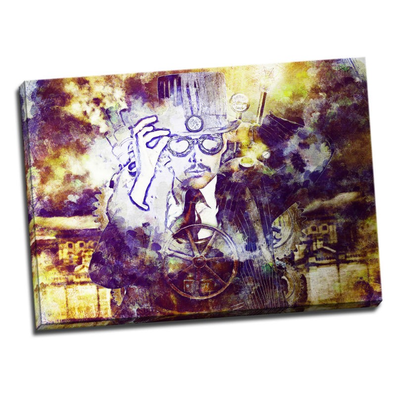 TABLOU STEAMPUNK 70 X 50 CM - IRONIE PRINTRE ABURI