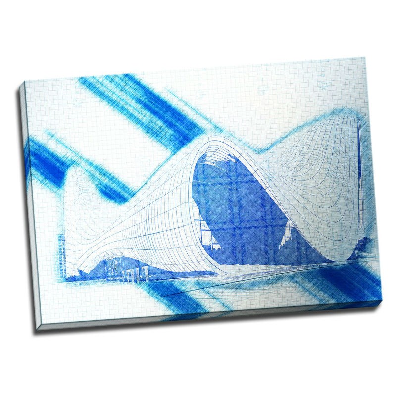 TABLOU BIROU 70 X 50 CM - FLUIDITATE ARHITECTURALA