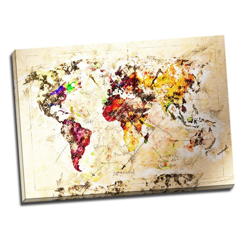 TABLOU HARTA LUMII 70X50 CM - O NOUA AVENTURA