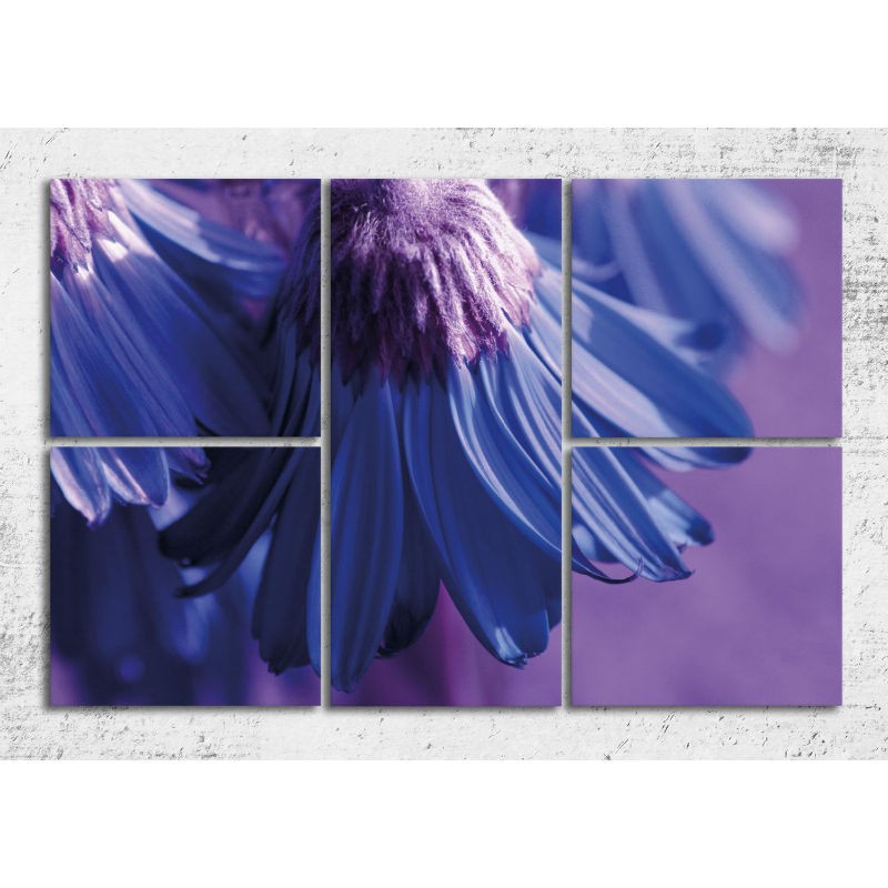 TABLOU CANVAS 5 PIESE 120 X 80 CM - PROFUNZIME ALBASTRA