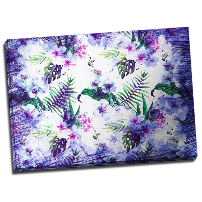 TABLOU FLORAL - VIOLET TROPICAL