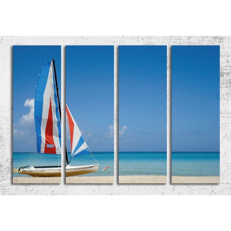 TABLOU MARIN CANVAS 4 PIESE - ESCAPADA PE MARE