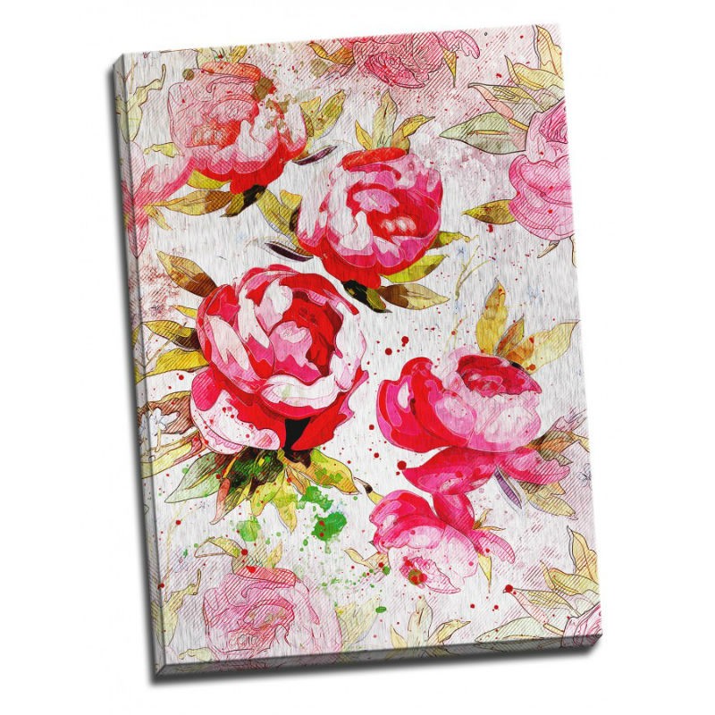TABLOU TRANDAFIRI SHABBY CHIC - FRUMUSETE FRAGILA
