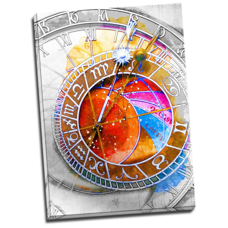 TABLOU METAL ALUMINIU STRIAT HARTA ASTROLOGICA
