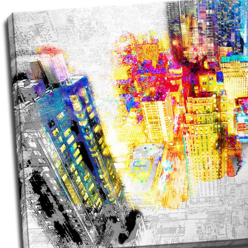 TABLOU URBAN PRINT PE ALUMINIU - INIMA ORASULUI