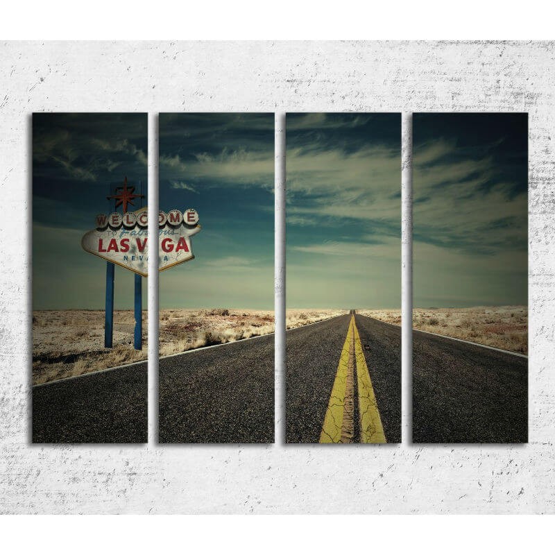 TABLOU FOREX 4 PIESE - DRUM CATRE LAS VEGAS