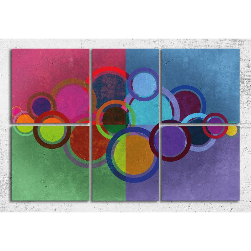 TABLOURI COLORATE MODERNE DIN 5 PIESE