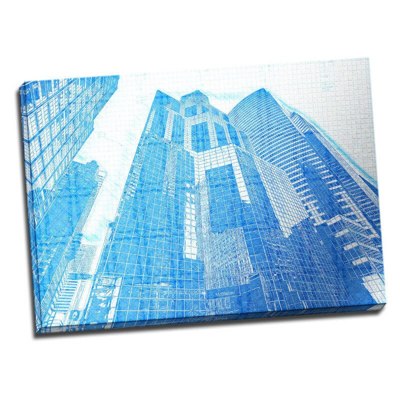 TABLOU BIROU 70 X 50 CM - ZGARIE-NORI ALBASTRI