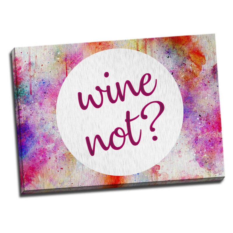 TABLOU DECOR ALUMINIU STRIAT - WINE NOT