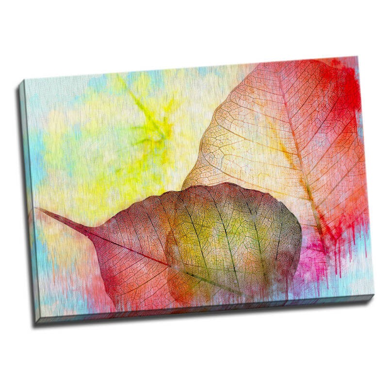 TABLOU MODERN CU FRUNZE COLORATE