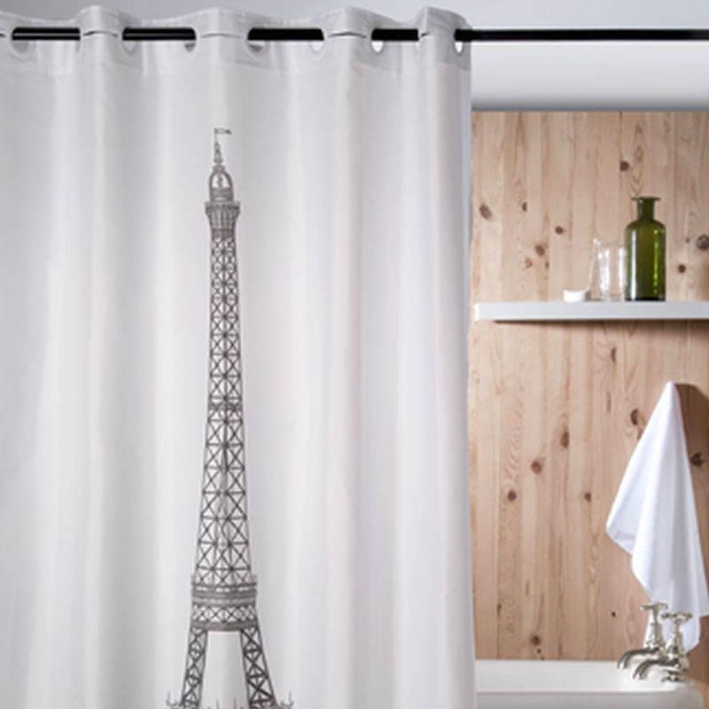 PERDEA PENTRU BAIE VINTAGE TOUR EIFFEL ALB-NEGRU