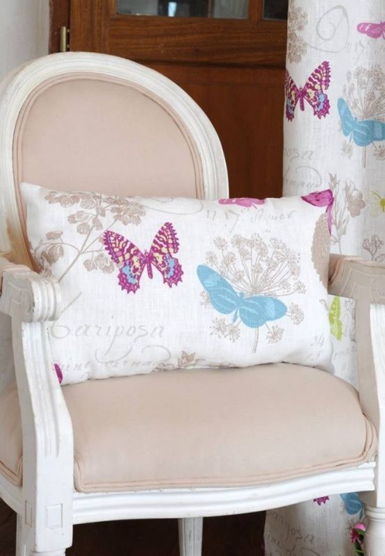 PERNA DECORATIVA FLUTURI MULTICOLORI - ALBA PATRATA